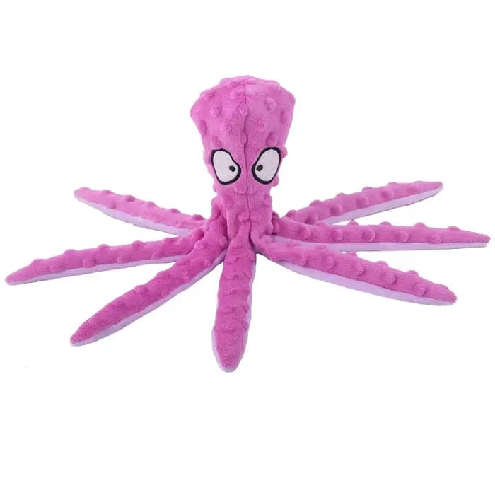Jouet en peluche pieuvre mignon pour chien, jouet à mâcher couineur durable, jouet interactif de puzzle pour la dentition, pour petits et moyens chiens, chats, fournitures pour animaux de compagnie