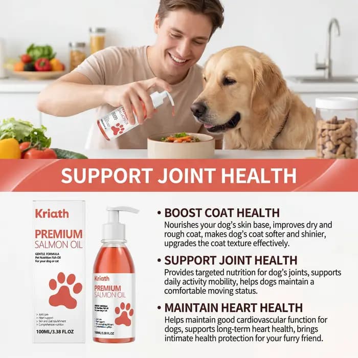 Huile de saumon naturelle pour animaux de compagnie