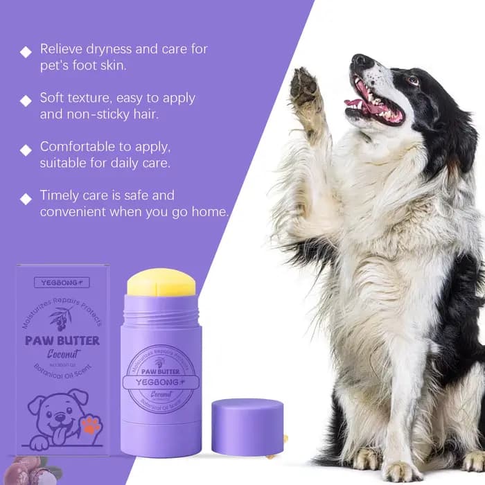 Crème de Soin des Pattes pour Animaux – Hydratation Intense, Réparation des Pattes Sèches et Fissurées, Huile de Coco Apaisante, Anti-Dérapante, Réparation Cutanée pour Chiens et Chats, Cire de Soin d
