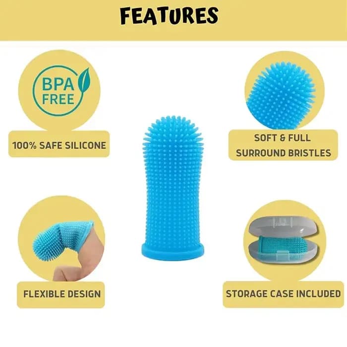 Chien Super doux animal de compagnie doigt brosse à dents nettoyage