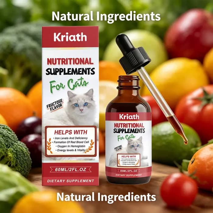 Complément Nutritionnel Liquide Kriath pour Chat : Booste l'Énergie