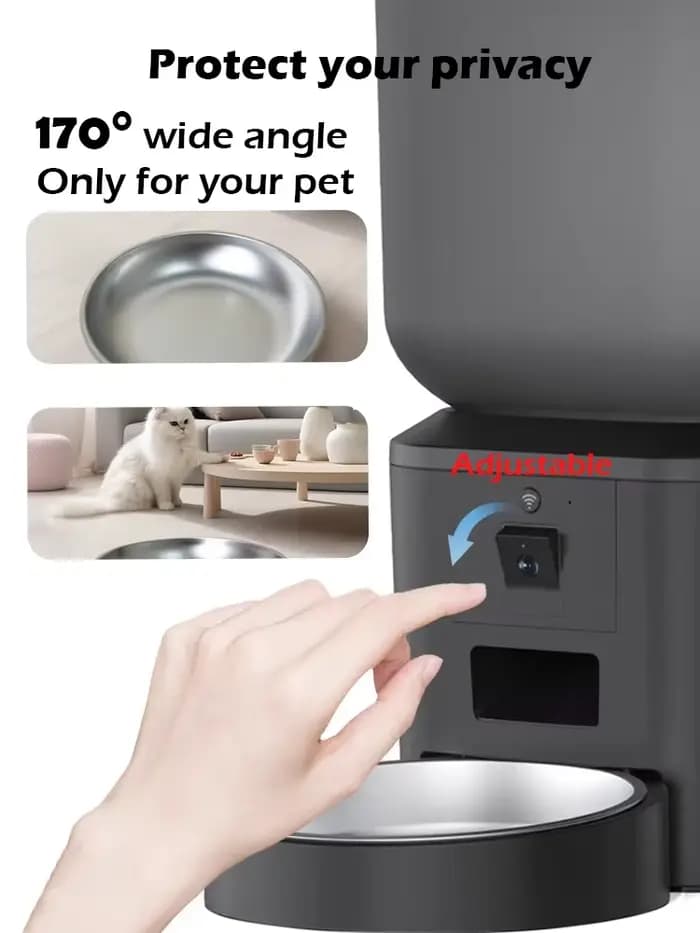 Furpipi 8L mangeoires automatiques intelligentes pour chat avec caméra HD 1080P 5G WiFi mangeoire pour animaux de
