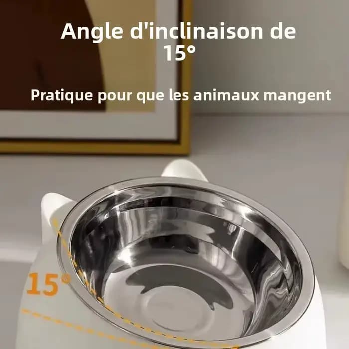 Bol pour chat en acier inoxydable avec base antidérapante
