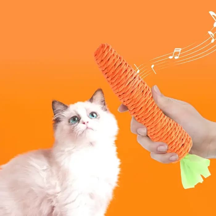 Jouet pour chat, son de carotte