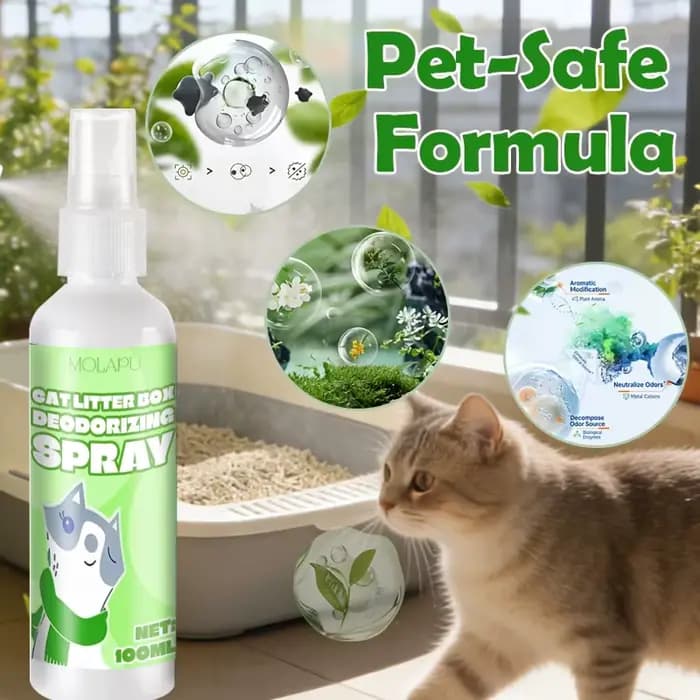 Spray désodorisant pour litière pour chat - Désodorisant multi-usages