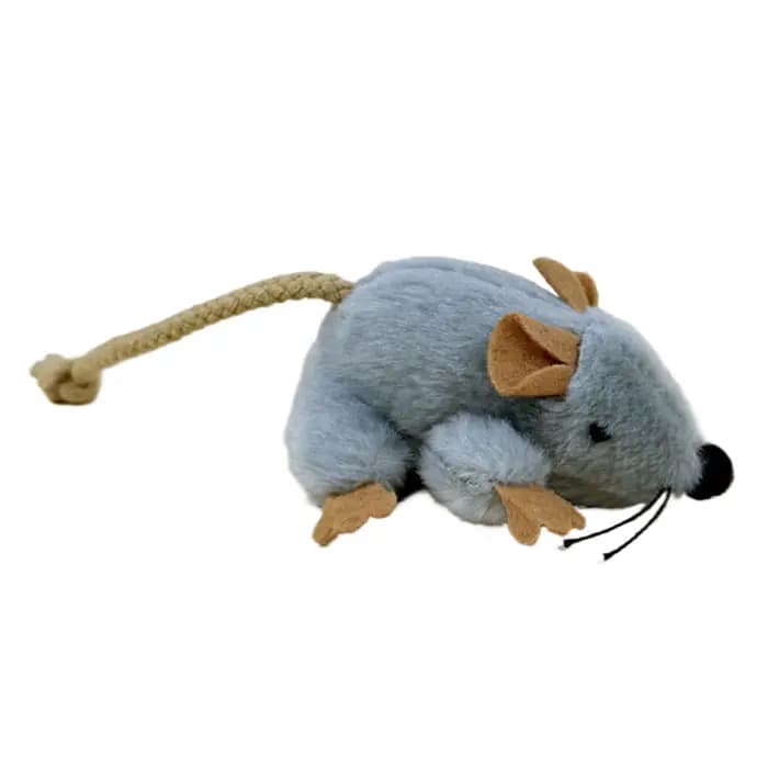 Jouet pour chat et souris avec queue mobile et son intégré