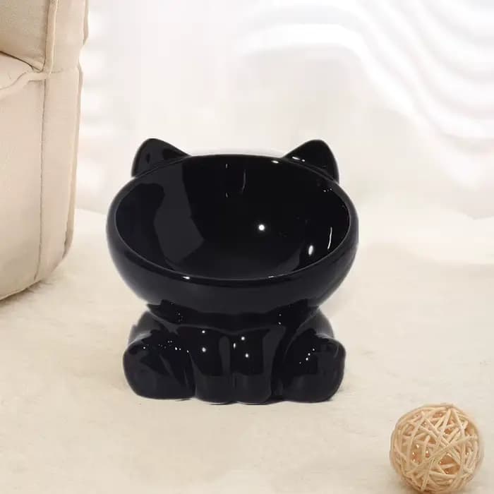 Bol en céramique mignon pour chat avec pieds surélevés