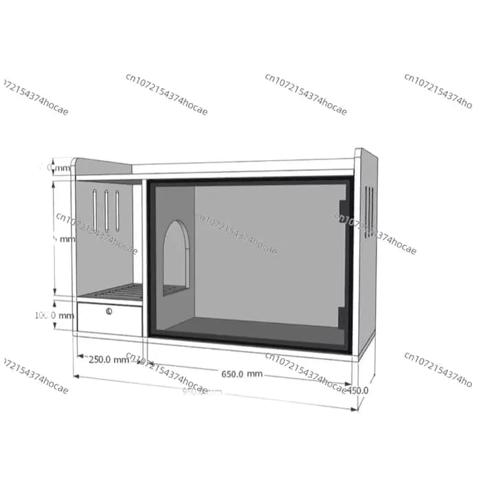 Armoire de toilette pour chat en bois massif