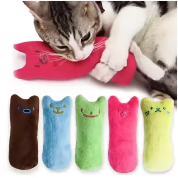 Jouet interactif en peluche d'herbe à chat pour chats
