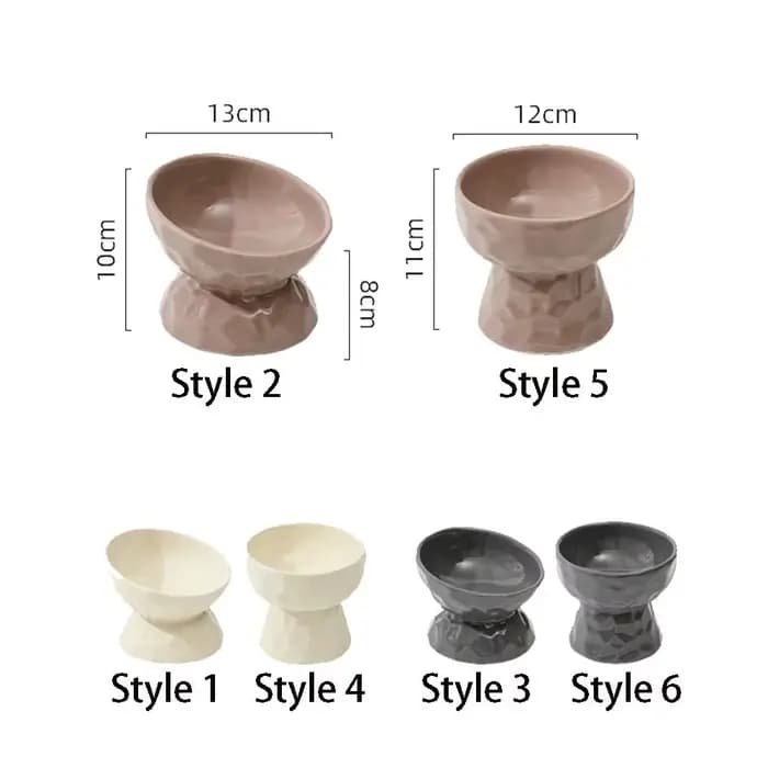 Bol en céramique pour chat, bouche inclinée/plate, bassin d'alimentation multi-usage pour chien, antidérapant, Anti-basculement, mangeoire pour animaux de compagnie, chaton, chiot