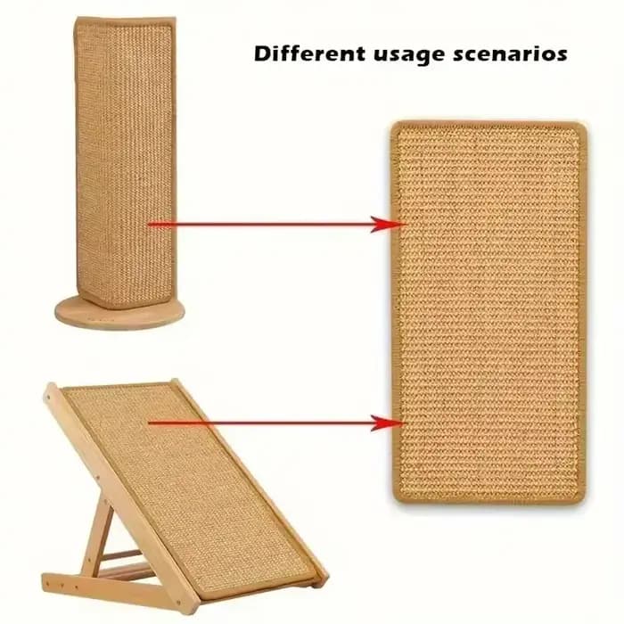 Tapis de grattage horizontal en sisal naturel pour chat