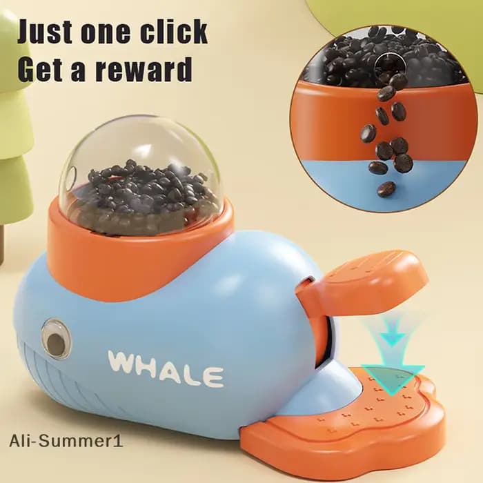 【E】 Mangeoire à collation pour animaux de compagnie distributeur de nourriture pour chien mangeoire automatique chiot dessin animé canard baleine conception utilisée pour entraîner les chats accessoir