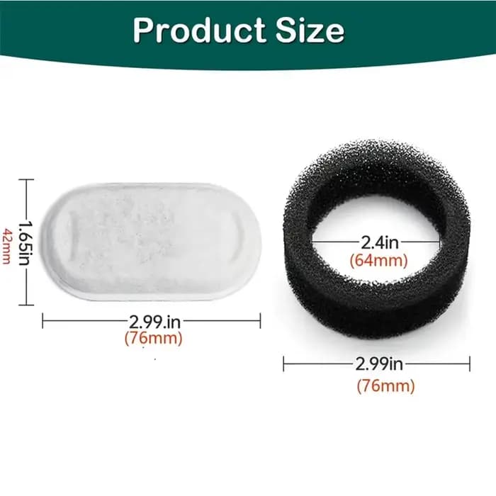 8/12/16/24 pièces filtres de fontaine d'eau pour chat pour 108Oz/3.2L débit