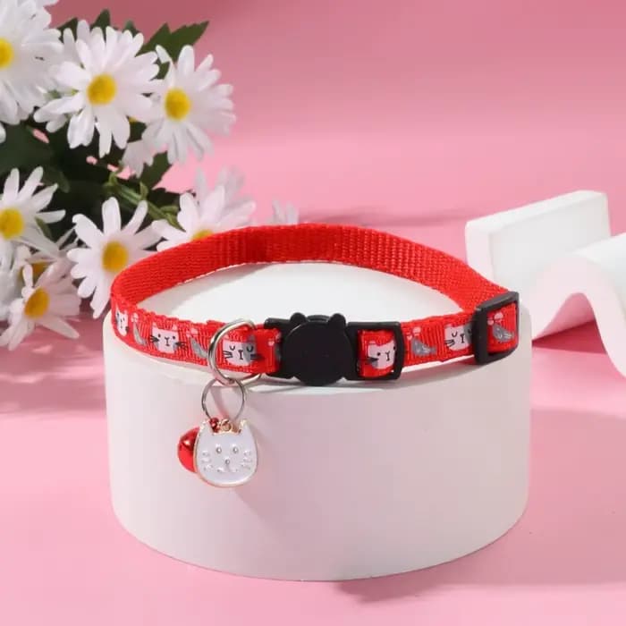 Collier réglable pour chat avec boucle de sécurité à dégagement rapide