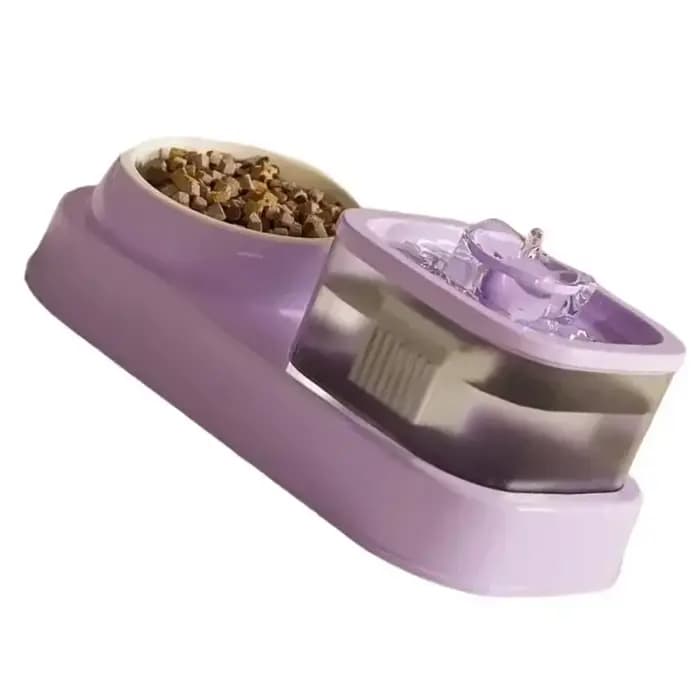 Bol pour chats 2 en 1, distributeur d'eau, double bol, circulation d'eau