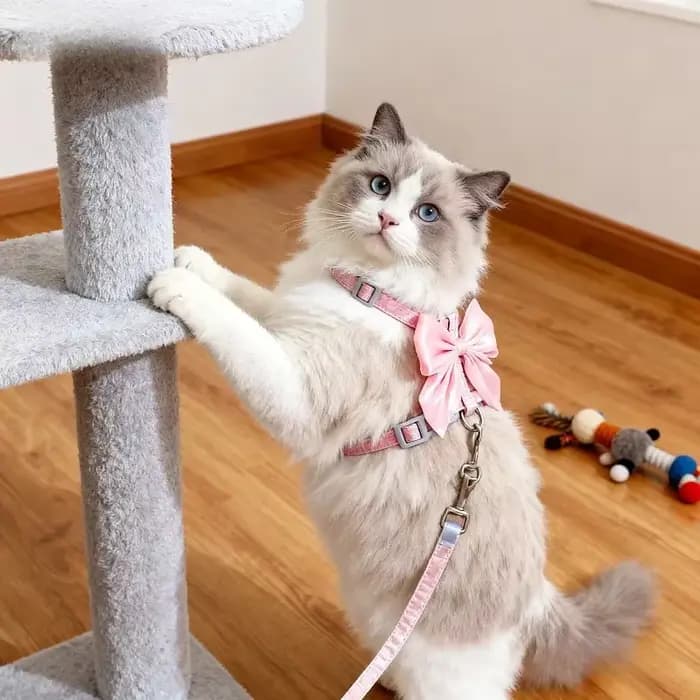 Harnais réglable pour animaux de compagnie avec corde de Traction pour chaton chiot lapin furet mignon chat