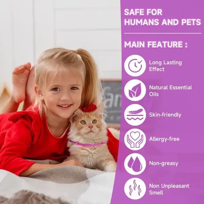 Collier apaisant pour chien et chat, sangle de cou en plastique, collier apaisant pour chat réglable, soulage l'anxiété, élimine l'agitation, produit apaisant pour animaux de compagnie