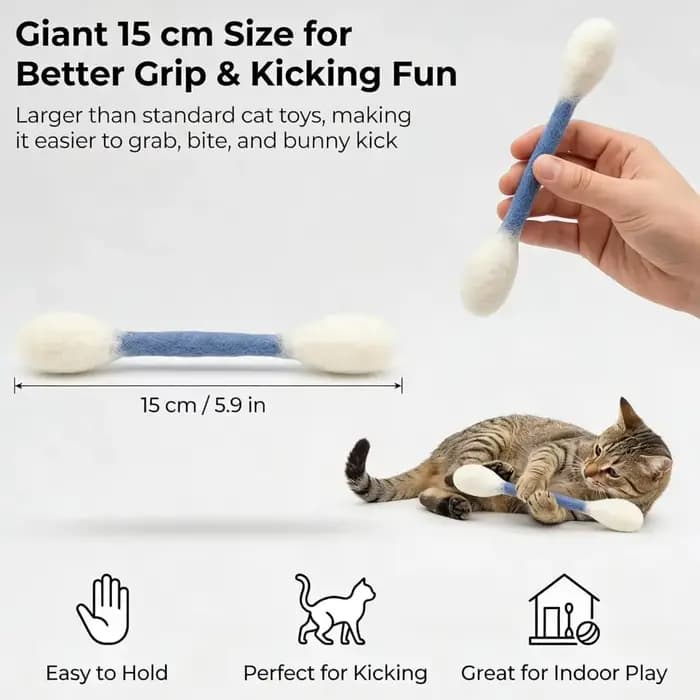 Bâtonnets de coton pour chat avec herbe à chat