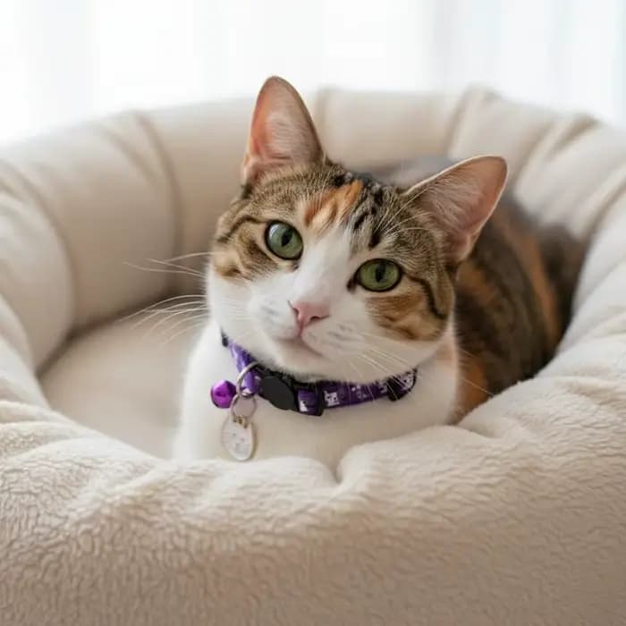 Collier réglable pour chat avec boucle de sécurité à dégagement rapide, motif chat avec pendentif visage de chat et clochette, anti-perte