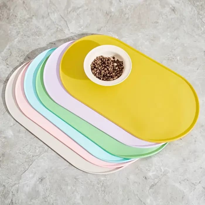 Tapis d'alimentation pour chat avec design antidérapant et imperméable