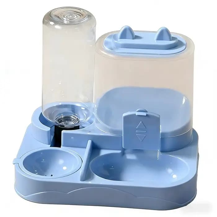 Bol pour chat mangeoire automatique avec conception anti-déversement avec fontaine d'eau distributeur de nourriture
