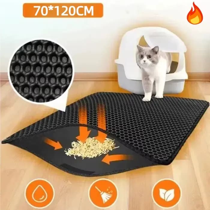 Tapis de litière pour chat antidérapant