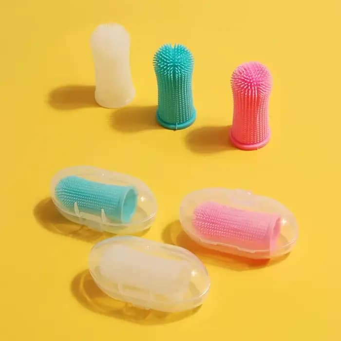 Chien Super doux animal de compagnie doigt brosse à dents nettoyage