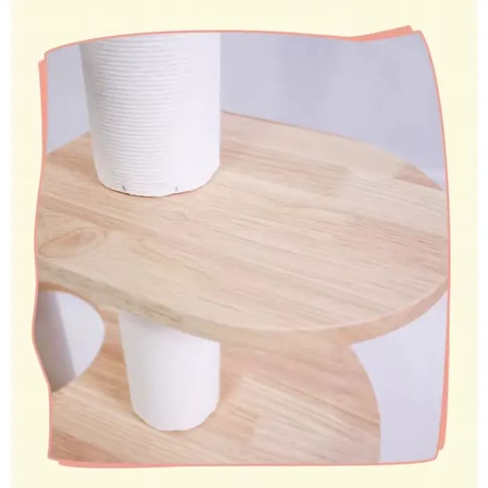 Arbres à chat d'angle en bois de luxe avec sisal
