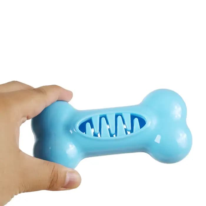 Jouet à mâcher interactif en forme d'os pour chien