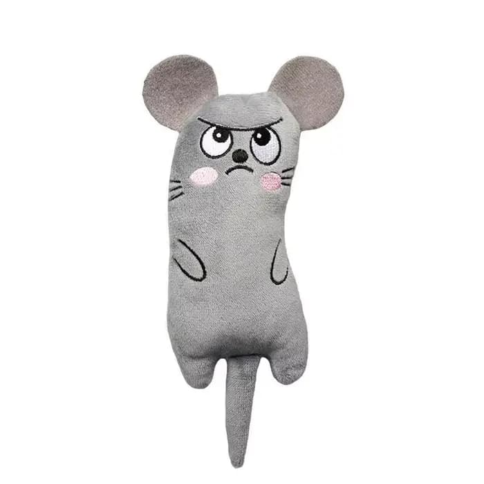 Jouet drôle en peluche brodé d'herbe à chat pour chat