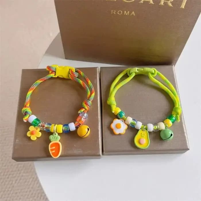 Collier coloré mignon pour animaux de compagnie, chaîne tressée réglable pour chat avec clochettes, bijoux pour animaux de compagnie, accessoires de costume pour animaux de compagnie
