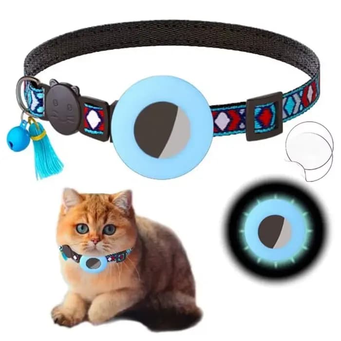 Collier pour chat détachable avec support GPS