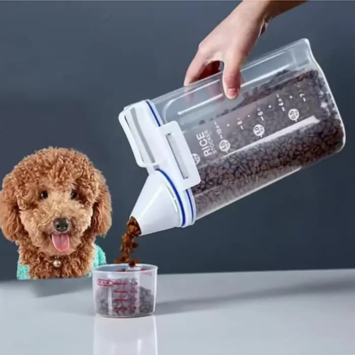 Conteneur de stockage d'aliments pour animaux de compagnie de qualité supérieure avec joint hermétique - Durable