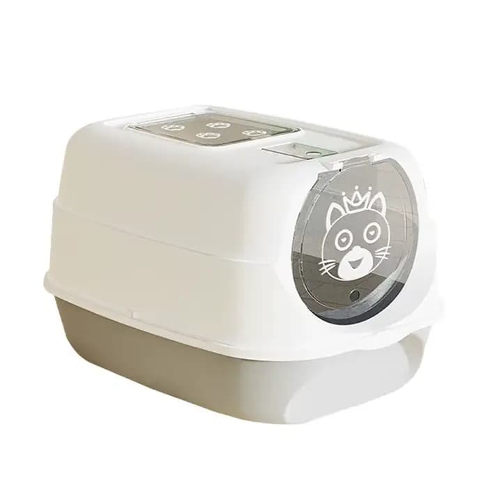 Bac à litière pour chat autonettoyant automatique couvert fermé grand XXL anti-éclaboussures contrôle des odeurs sans poussière facile à nettoyer tapis de capot de confidentialité