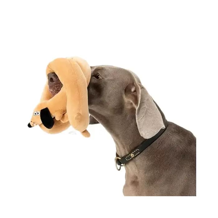 Jouet en peluche Teckel qui couine