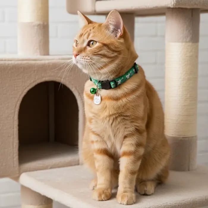 Collier réglable pour chat avec boucle de sécurité à dégagement rapide