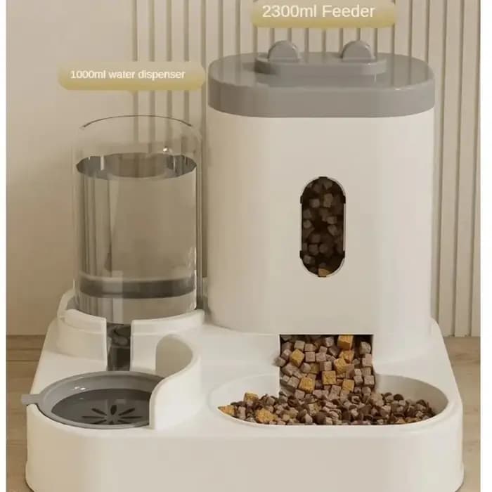 Mangeoire automatique bol de nourriture pour chien et chat avec fontaine d'eau grande capacité distributeur de stockage des aliments pour animaux de compagnie conteneur accessoires pour animaux de com