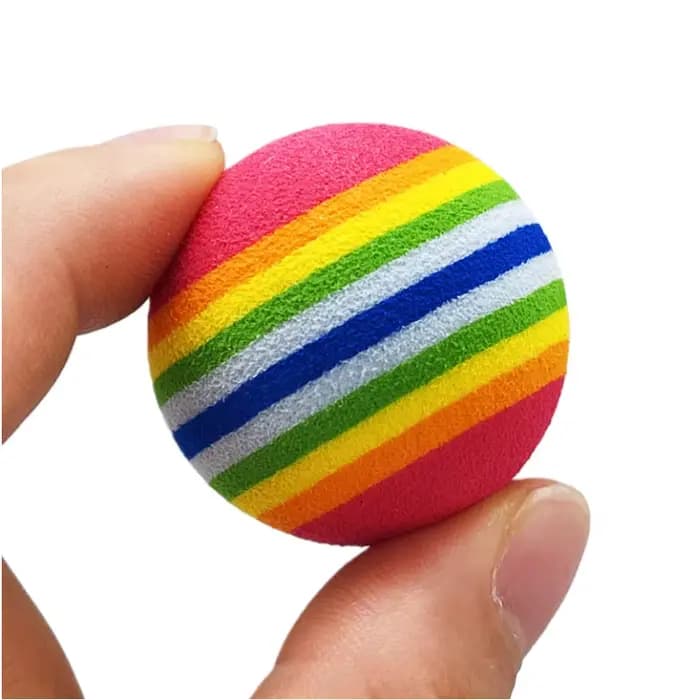 5 pièces/10 pièces arc-en-ciel chat jouets balle interactive