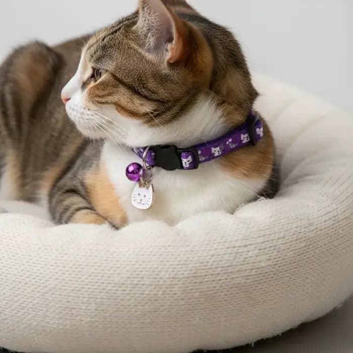 Collier réglable pour chat avec boucle de sécurité à dégagement rapide