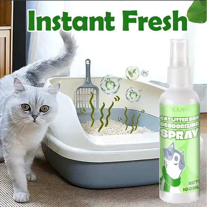 Spray désodorisant pour litière pour chat - Désodorisant multi-usages