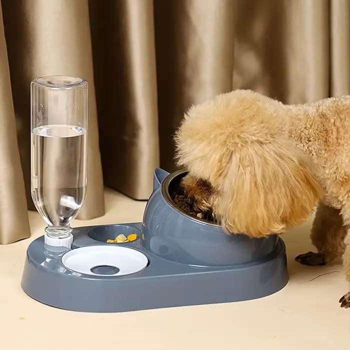 Récipient de nourriture avec abreuvoir pour animaux de compagnie