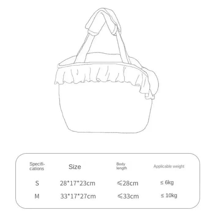 Sac de transport pour chat en maille de dentelle