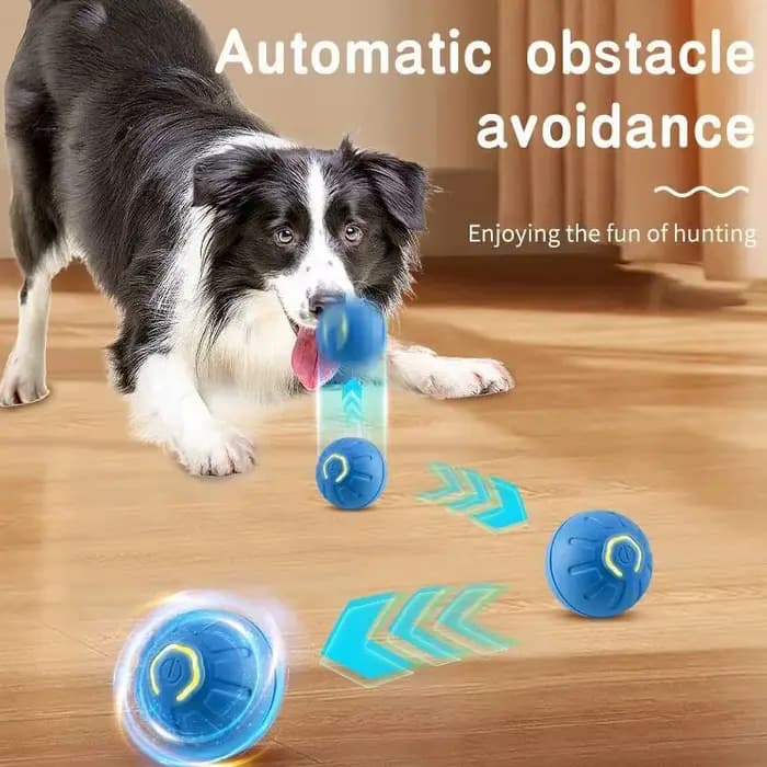 Balle de jeu intelligente pour chien, jouet électronique interactif pour animaux de compagnie, balle mobile USB, mouvement automatique, saut et rebond