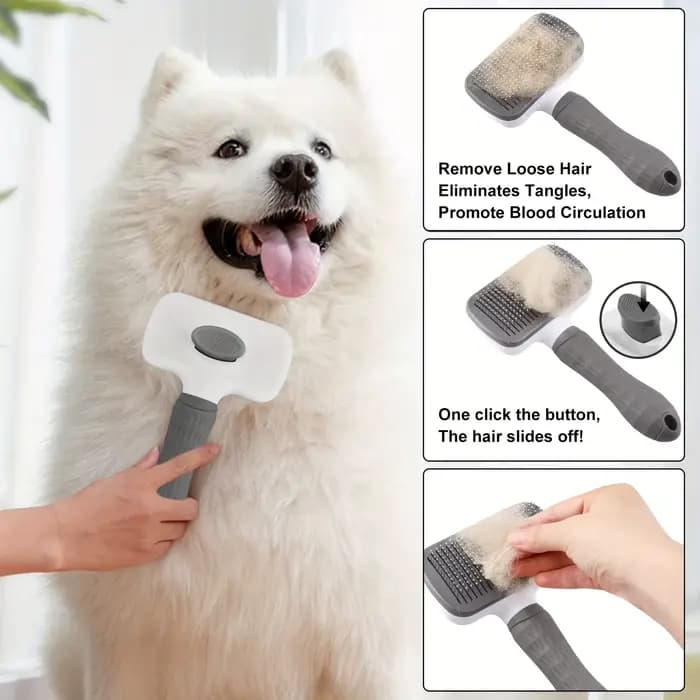Peigne autonettoyant pour enlever les poils d'animaux