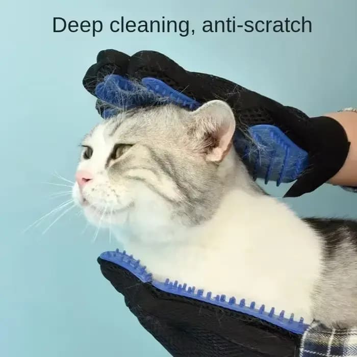 Gants de toilettage pour animaux de compagnie, brosse flottante en caoutchouc pour l'élimination des poils, gant de massage et de nettoyage, peigne pour chats, accessoires et produits pour chats
