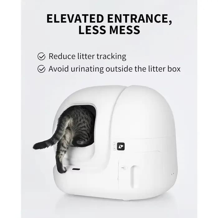 Clôture d'entrée surélevée PETKIT pour litière autonettoyante PuraMax, anti-fuite d'urine et déflecteur de litière pour Pura Max