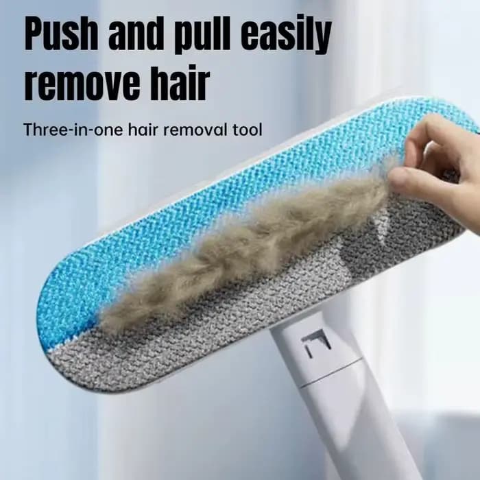 Brosse anti-poils pour animaux de compagnie avec long manche