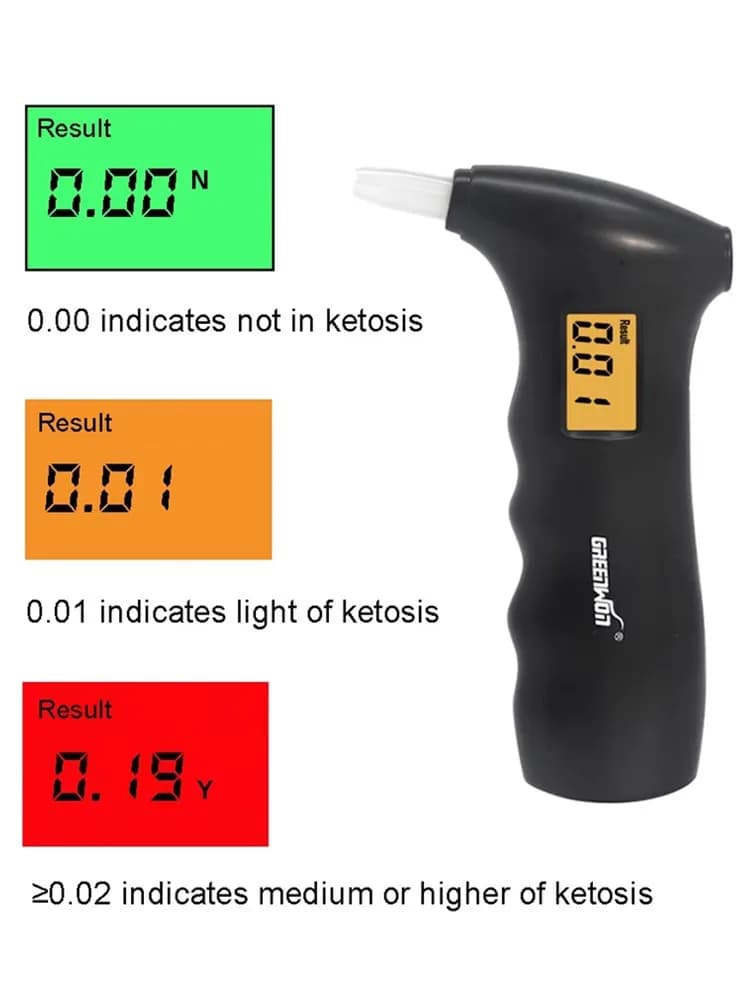 Analyseur de cétone numérique GREENWON KT-65AS-Black, testeur de cétone par l'haleine, moniteur de combustion des graisses et de perte de poids, détecteur