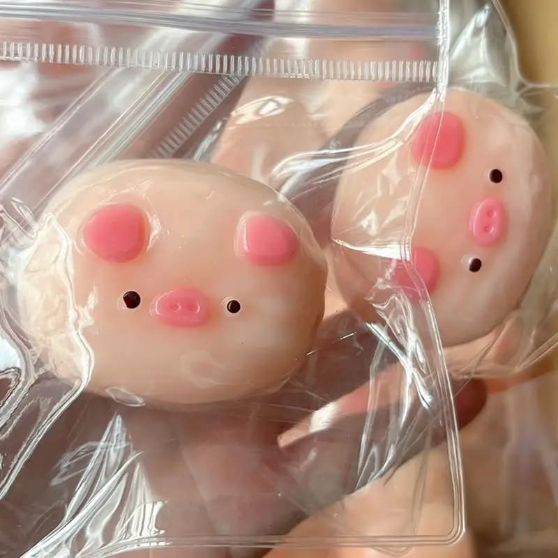 Jouet cochon rose à presser pour soulager l'anxiété et le stress, jeu sensoriel amusant pour les autistes