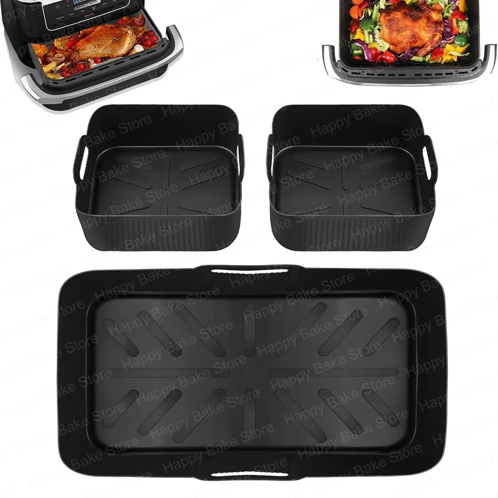 Accessoires de friteuse à Air chaud pour Cosori Dual Blaze TwinFry XXL 10L, moule en Silicone pour Ninja Foodi Flexdrawer AF500EU 10,4l